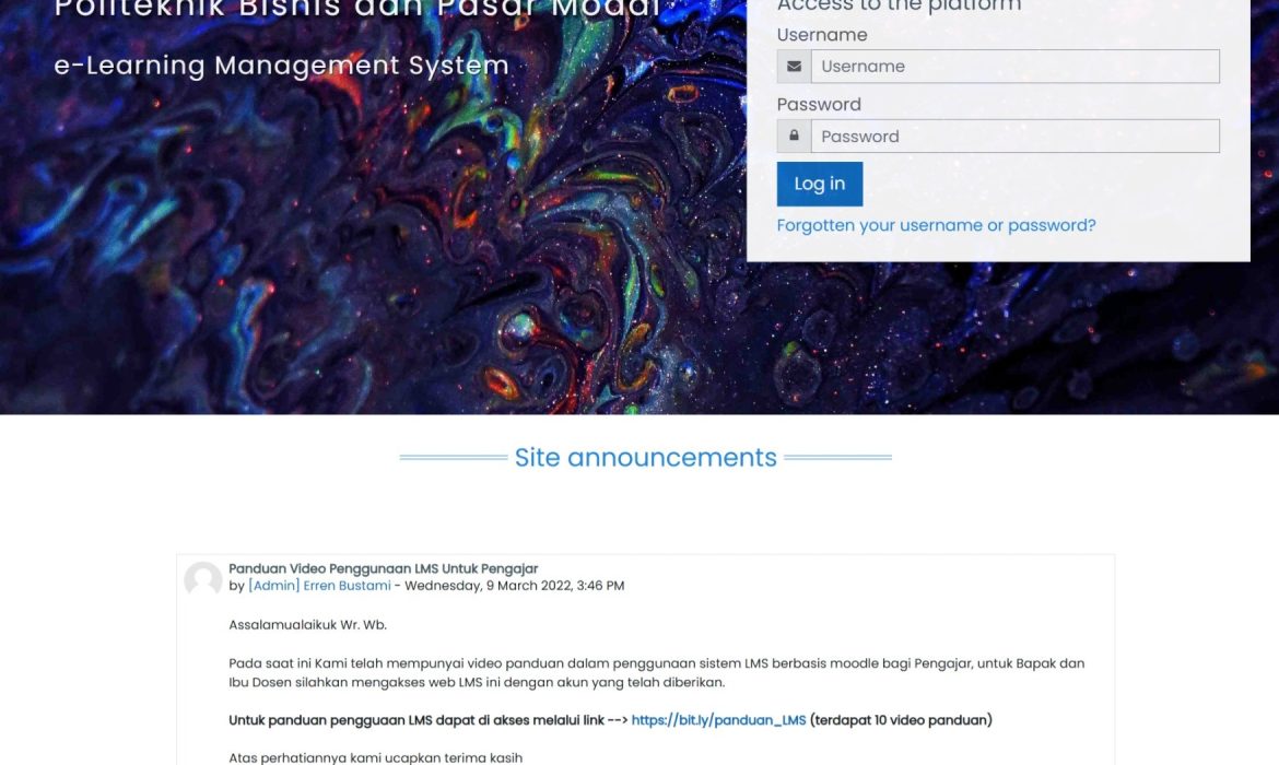 E-Leaning Management System (LMS) BCM Colllege